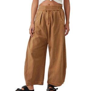 Free People Cool Harbor Wide-Leg Pants - Camel XL